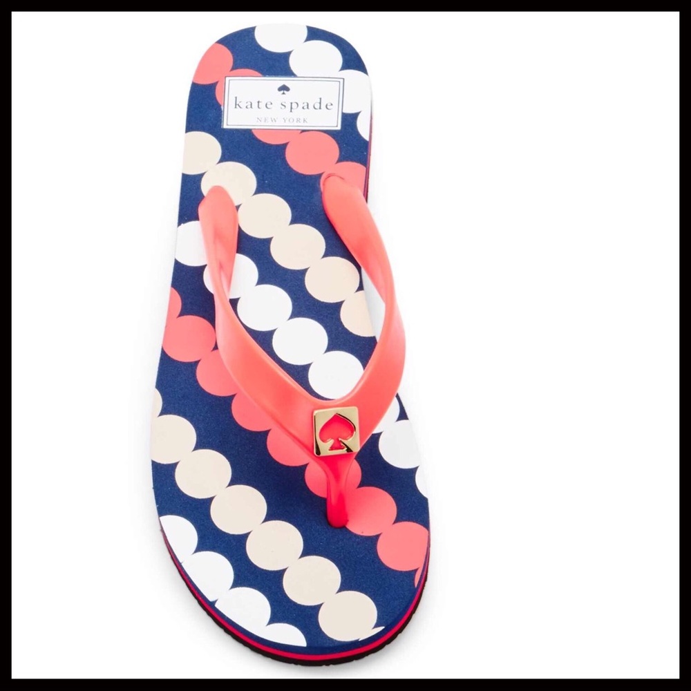 KATE SPADE SANDALS Signature Print Flip Flops - Picture 4 of 7
